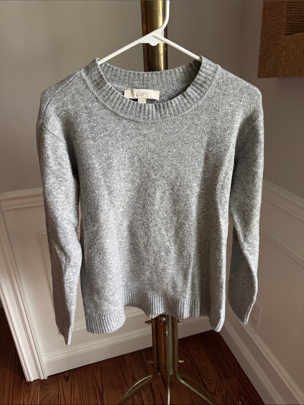 LOFT Gray Crewneck Sweater